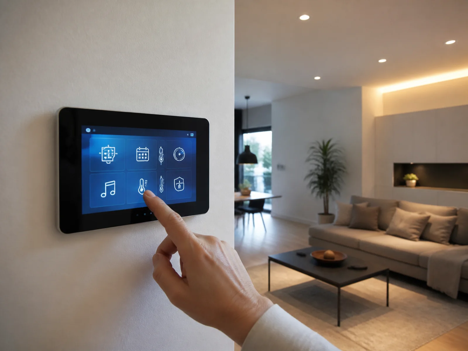 Nástenný ovládací panel inteligentnej elektroinštalácie